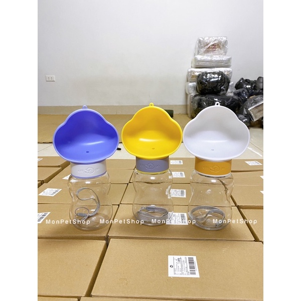 Bình nước du lịch cho thú cưng hình đám mây 2in1