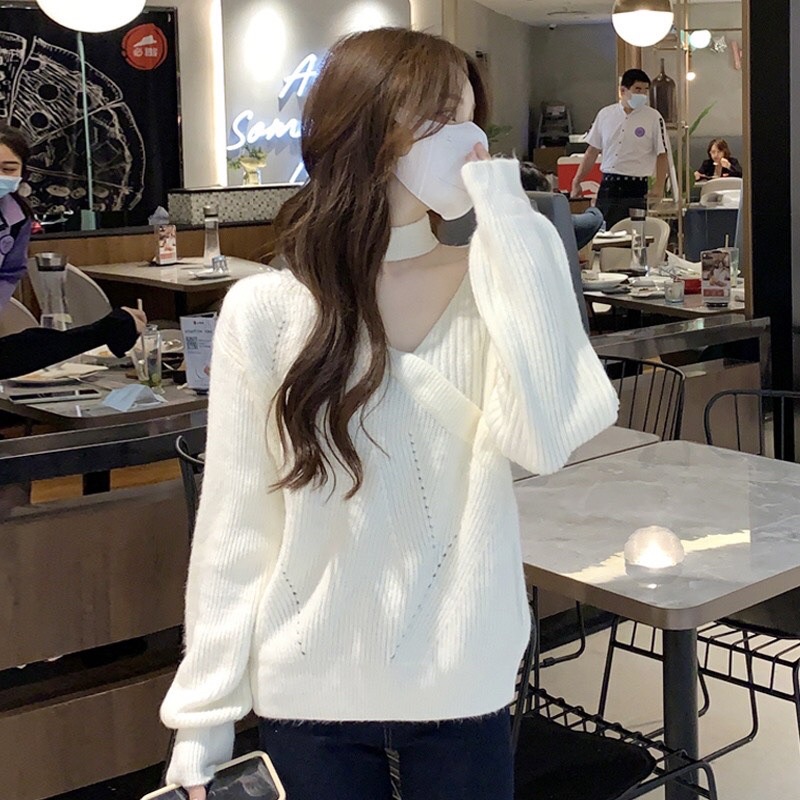 Áo Len Chéo Tay Bồng Ulzzang | BigBuy360 - bigbuy360.vn