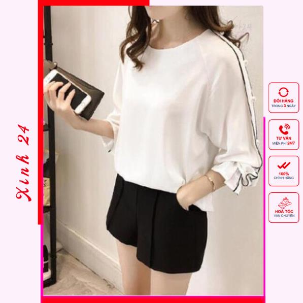 ÁO KIỂU TAY VIỀN XINH ĐẸP