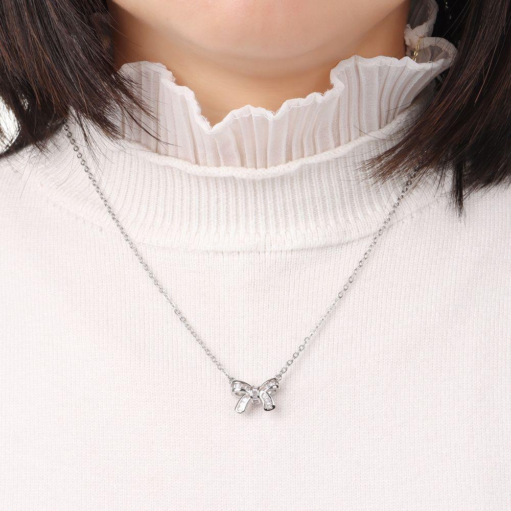 Vòng cổ Mạ Bạc 925 Đính Đá Sang Trọng Cho Cô Dâu