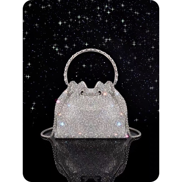 Order 🌸 Túi xách bling đá bạc mini size 16cm