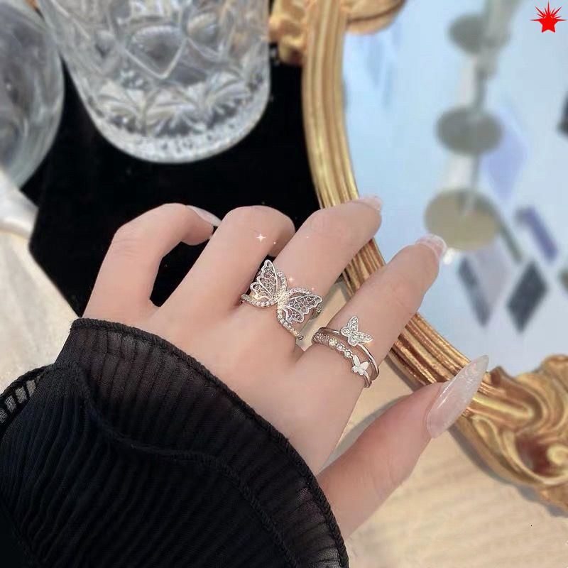 Nhẫn Hở Hình Bướm Phong Cách Hàn Quốc Retro 23510