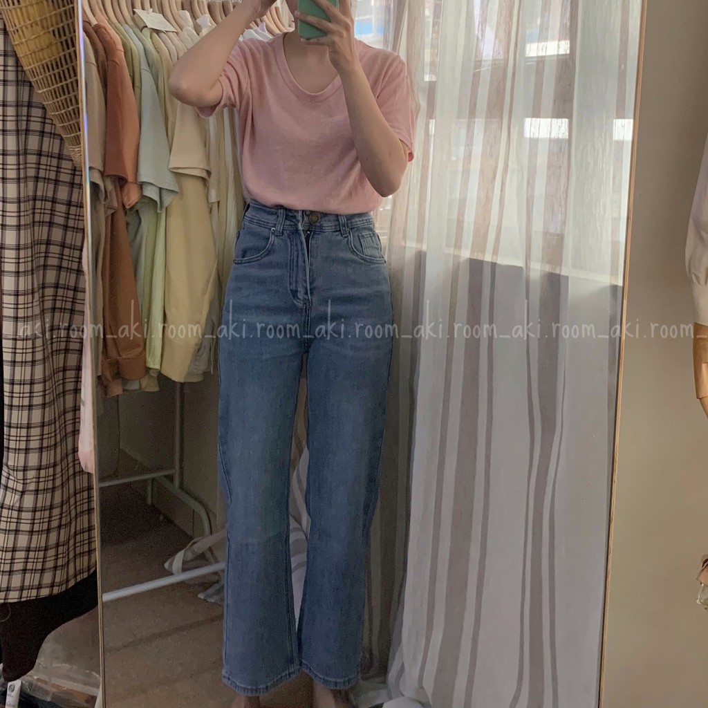 Quần jeans ống suông Fanegu 3901 | WebRaoVat - webraovat.net.vn