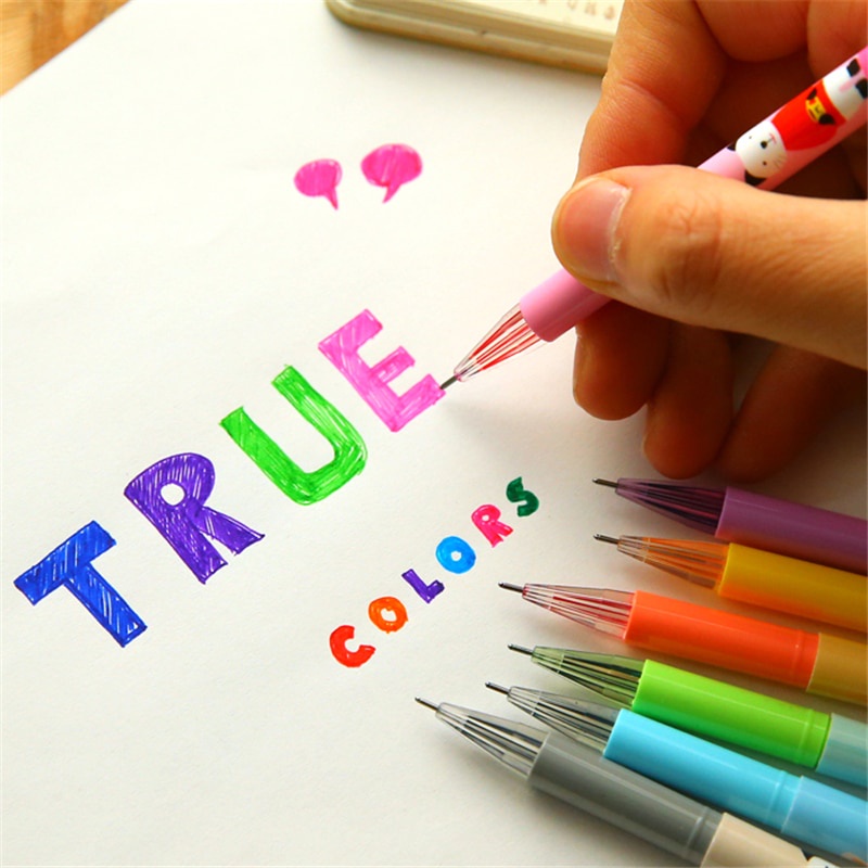 Set 12 Bút Mực Gel Hình Bò Sữa Dễ Thương