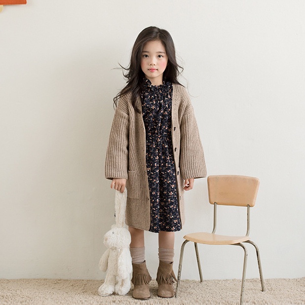 Áo Khoác Cardigan Dệt Kim Dáng Dài Thiết Kế Mới Thời Trang Theo Phong Cách
