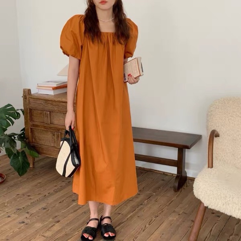 ĐẦM MAXI DÁNG SUÔNG HÀN QUỐC
