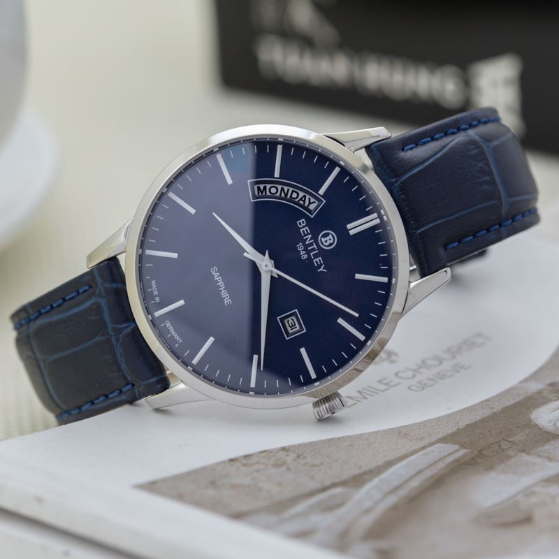 Đồng hồ nam dây da mặt kính chống xước Bentley BL1864 BL1864-10 BL1864-10MWNN