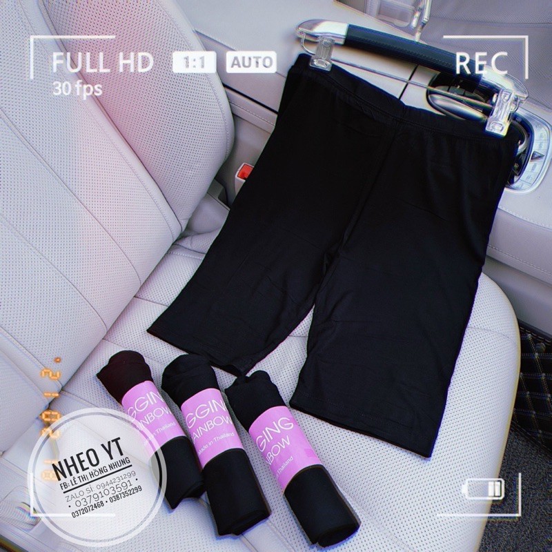 Quần legging ĐÙI cuộn hồng mix tỷ thứ