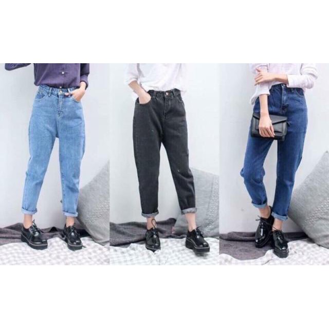 Quần baggy jean lưng cao