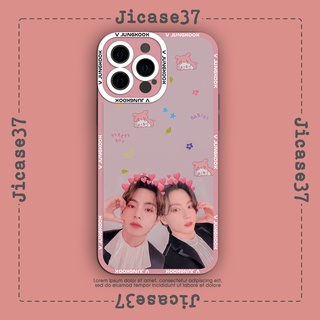 Ốp lưng iphone và samsung xiaomi oppo cạnh vuông Jicase V Jungkook Kpop OTP 