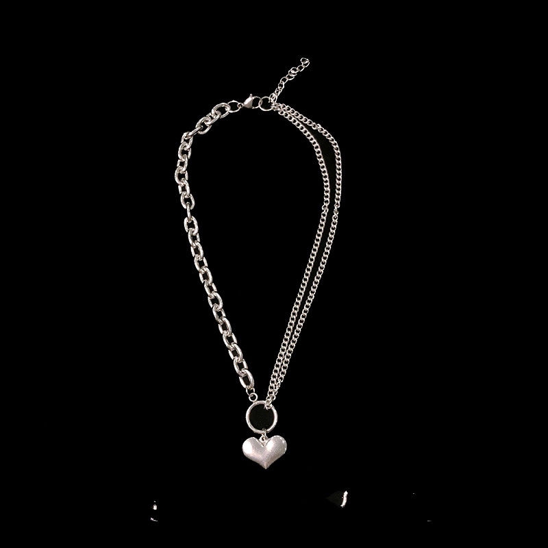 Dây chuyền mặt hình trái tim bằng thép không gỉ thời trang