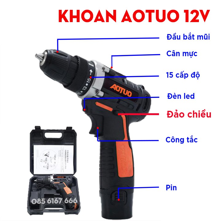 MÁY KHOAN CẦM TAY BẮT VÍT ĐA NĂNG 12V KHÔNG CẦN DÙNG ĐIỆN