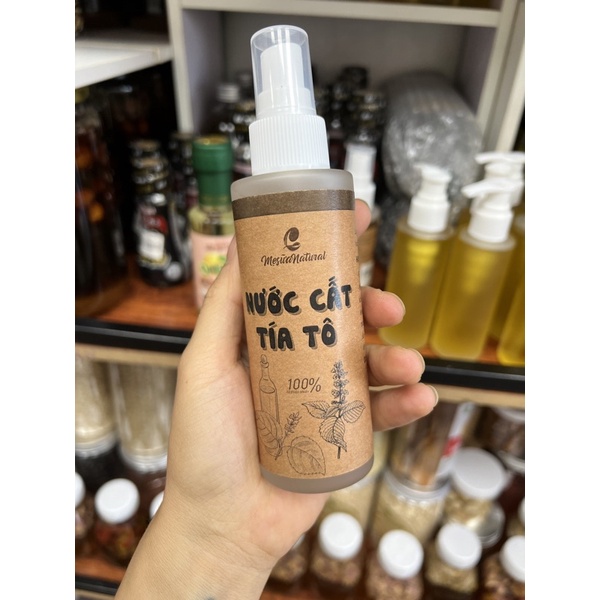NƯỚC CẤT LÁ TÍA TÔ THIÊN NHIÊN 100Ml Mẹ Sữa Cấp Ẩm Cho Da Giúp se lỗ chân lông mềm mịn và căng bóng Hydrosol Tía Tô