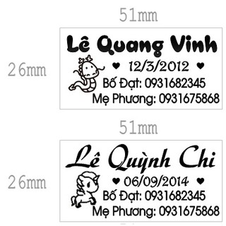 Combo Dấu liền mực_stamp flash