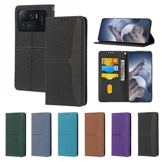 Bao Da Điện Thoại PU Dạng Ví Nắp Lật Hít Nam Châm Có Ngăn Đựng Thẻ Và Dây Đeo Thời Trang Cho Xiaomi Mi 11 Ultra Xiaomi Mi11 Ultra Đứng