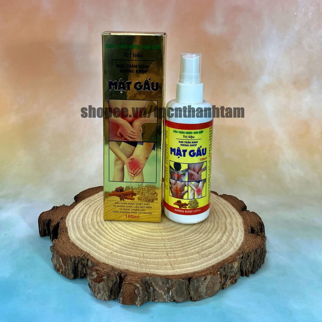 [Xả hàng ] Dầu xoa bóp MẬT GÂU giảm các đau thần kinh xương khớp – Chai 100ml