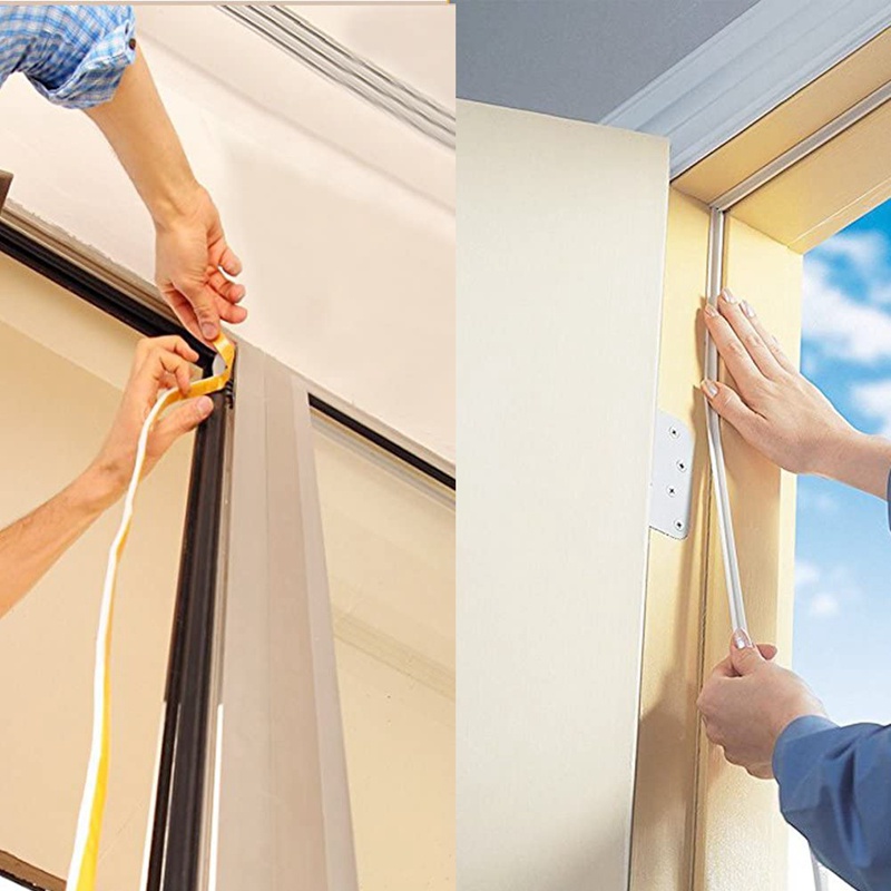 2 cuộn EVA Seal Weather Strip Foam Tape D Loại 10M Cửa sổ Dự thảo Loại trừ Dải con dấu chống va chạm