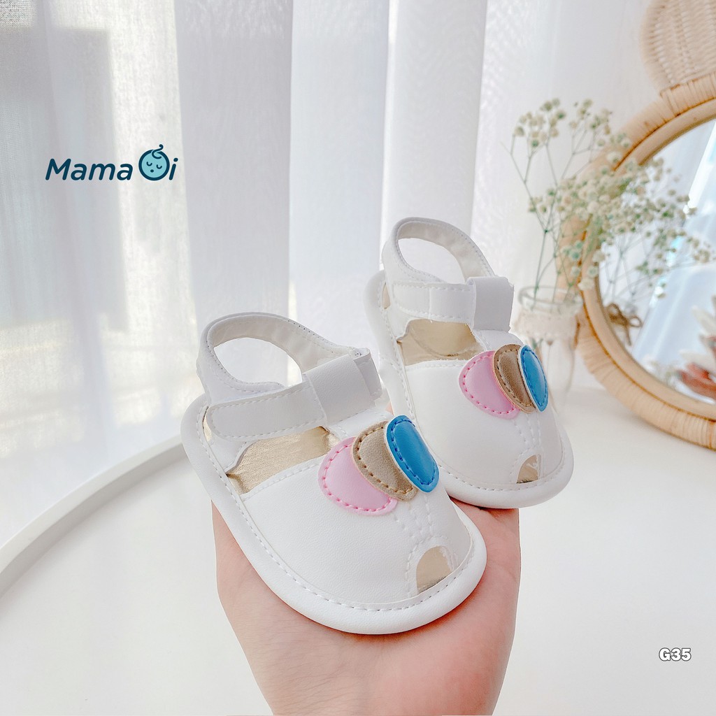 Giày sandal bong bóng màu trắng cho bé tập đi của Mama Ơi - Thời trang cho bé