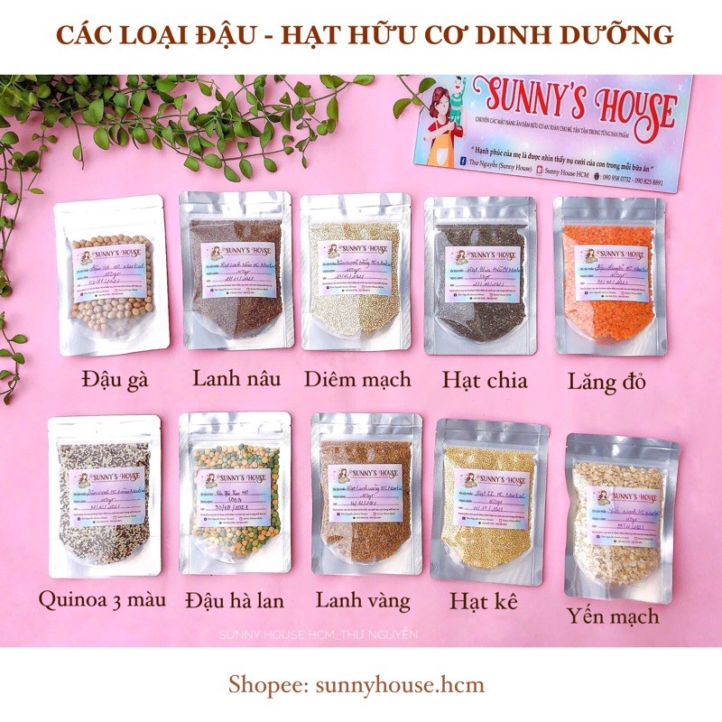 Các Loại Hạt Hữu Cơ Nấu Cháo, Làm Bánh, Sữa Hạt cho bé ăn dặm gói nhỏ dùng thử