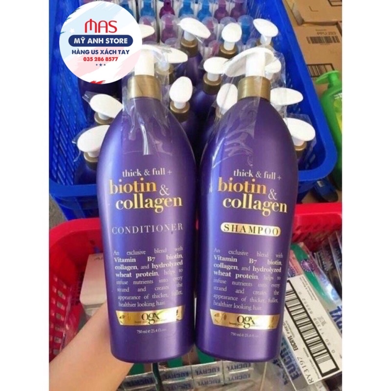 [ CHÍNH HÃNG ] Dầu gội OGX Thick and Full Biotin and Collagen 750ml