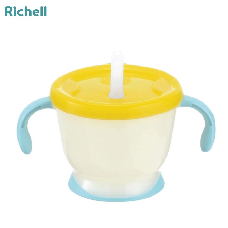 Cốc tập uống 3 giai đoạn Richell 150ml chống sặc ống hút silicone