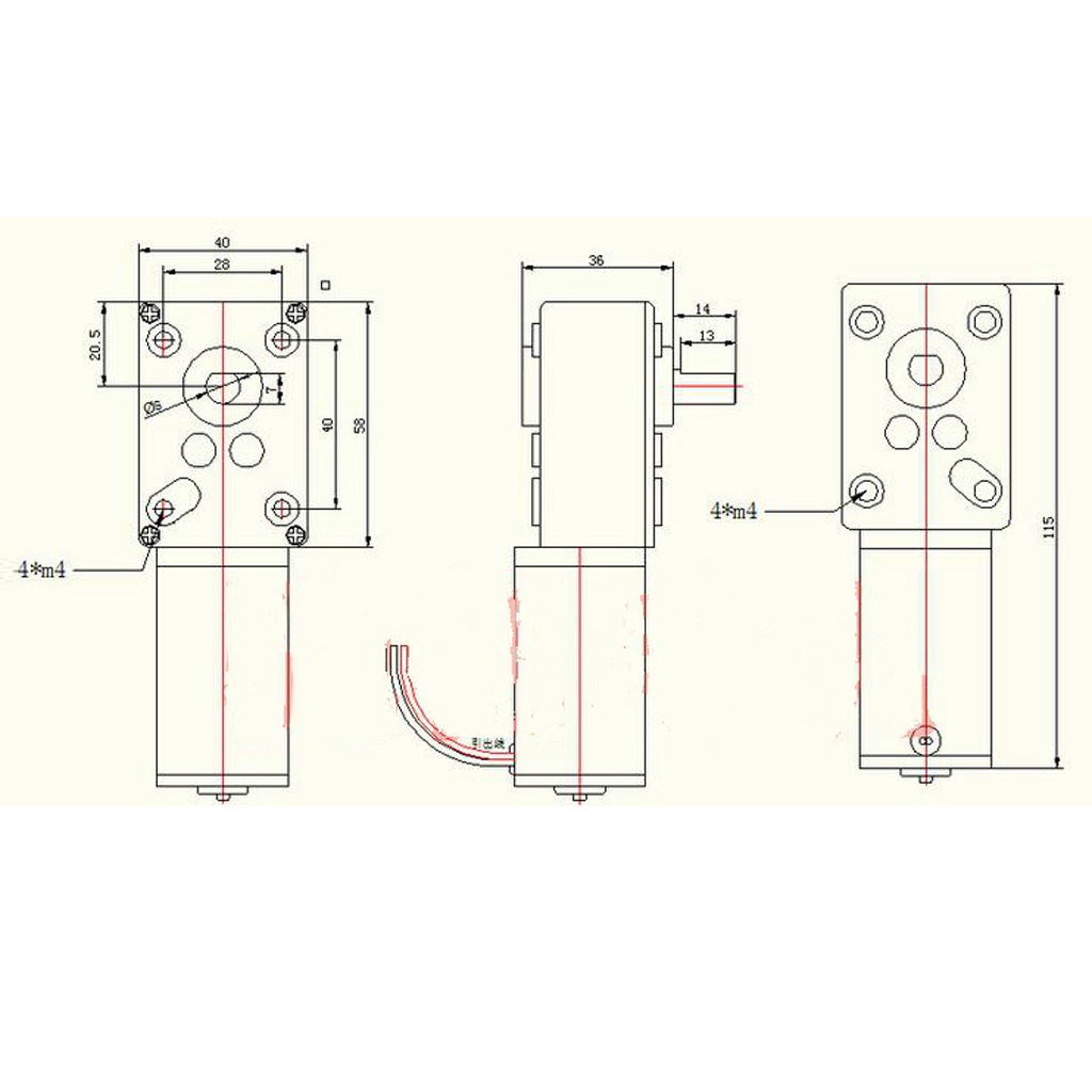 Động cơ Micro Worm Tốc độ cao Giảm 12V 24V 12-470RPM