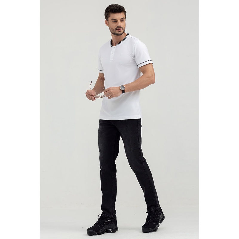 Áo thun vải café cổ bomber , chuẩn form, sang trọng, thanh lịch John Henry - TS22SS06C-SCCA
