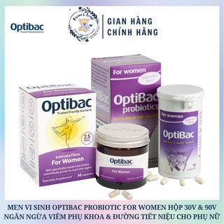 Sẵn date 2024 mẫu mới men vi sinh optibac tím optibac for women chuẩn nội - ảnh sản phẩm 2