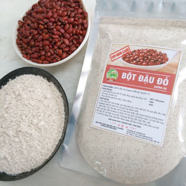 500gr Bột đậu đỏ nguyên chất rửa mặt/đắp mặt/tắm có ATVSTP