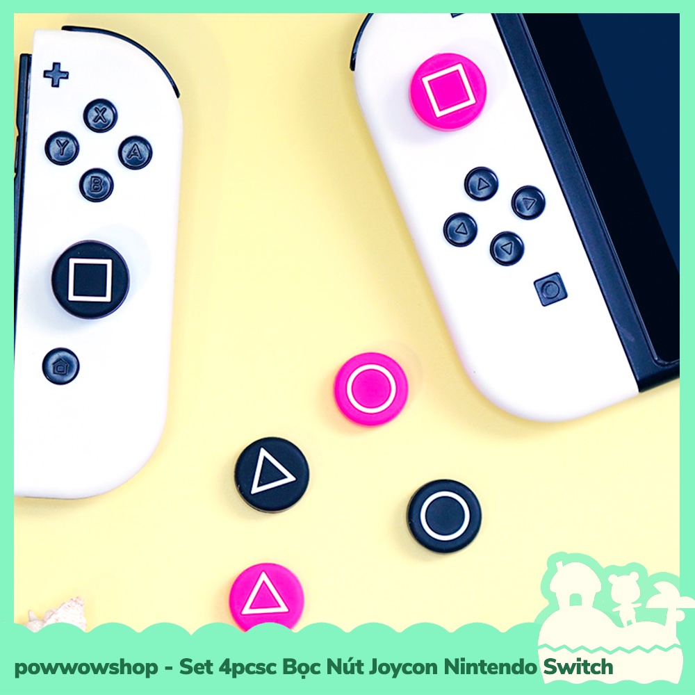 [Sẵn VN - Hỏa Tốc] Set 6Pcs Bọc Nút Analog Joycon Cho Máy Game Cầm Tay Nintendo Switch / Lite / Oled Squid-Game Theme