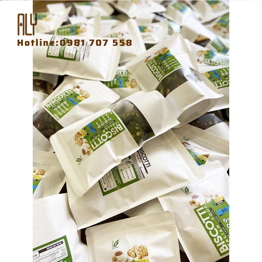 Túi Zip Kraft Trắng Đáy Đứng, Túi Kraft Đức Nhiều Size _ALY