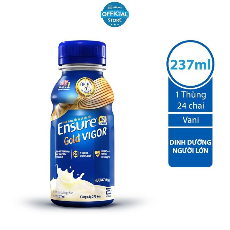 Lốc 6 hộp sữa nước Ensure Vanilla 237ml (hạn sử dụng t5/2022)