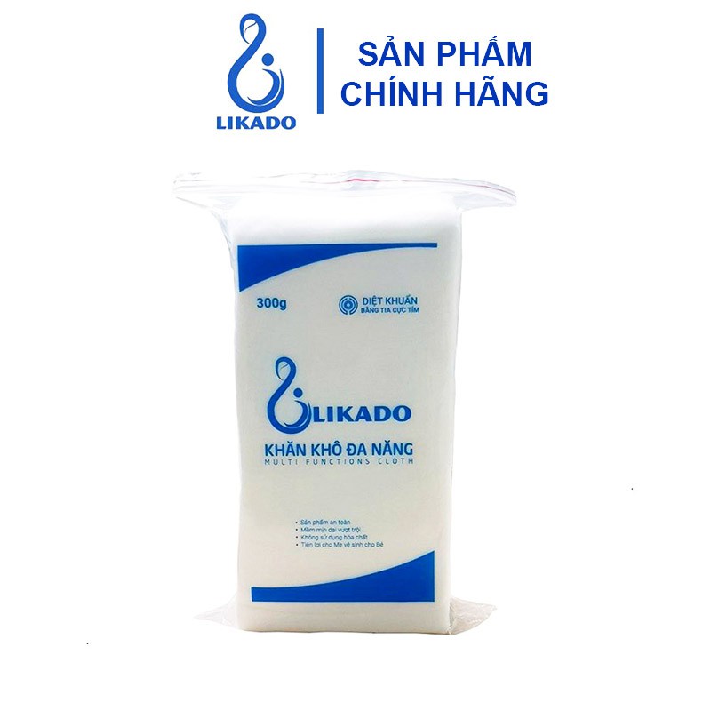 Khăn khô đa năng Likado, Giấy khô đa năng 300g chính hãng mềm mịn không mùi an toàn cho bé (270 tờ) BBShine – KH007