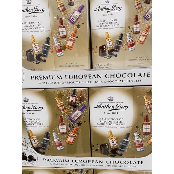 💝 Chocolate Anthon Berg Liquor-Filled Dark Chocolate 64 chai 1Kg💝