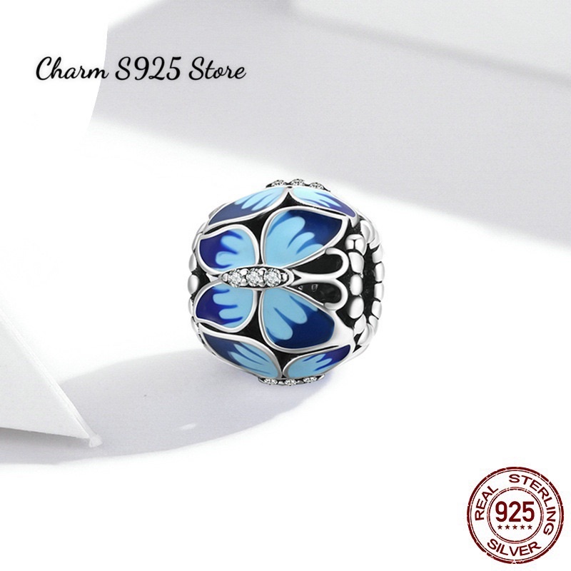 CHARM BUTTERFLY XANH BẠC S925 CAO CẤP