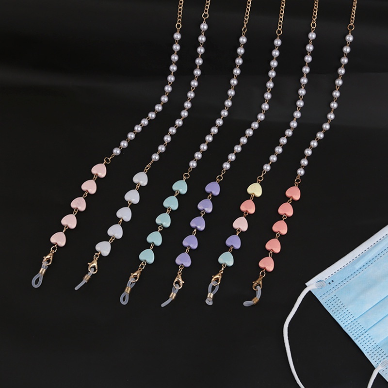 Dây đeo khẩu trang, dây đeo kính hình &quot;TRÁI TIM&quot; đáng yêu - Dây đeo chống thất lạc khẩu trang