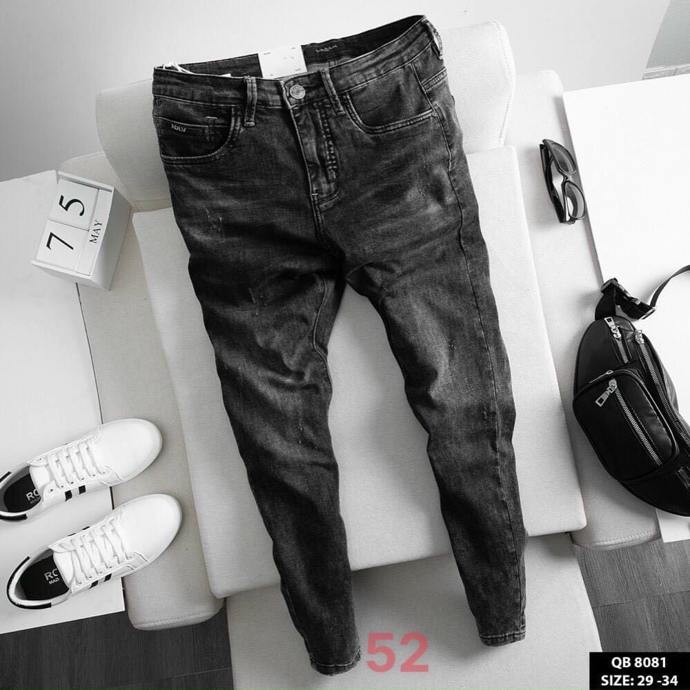 Quần jean nam xám trơn chất bò cao cấp co dãn 4 chiều đẹp from dáng skinny mẫu mới thời trang cao cấp beautiulgilr T52