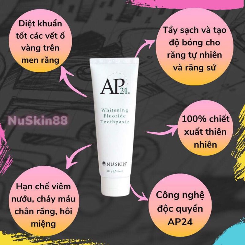 KEM ĐÁNH RĂNG AP24 NUSKIN CHUẨN HÀNG ĐẦU CỦA MỸ