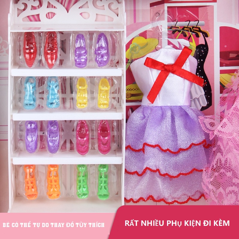 Búp Bê Công Chúa NATASHA kèm váy áo giày dụng cụ nhà bếp các chi tiết nhỏ thỏa giấc mơ công chúa cho bé gái