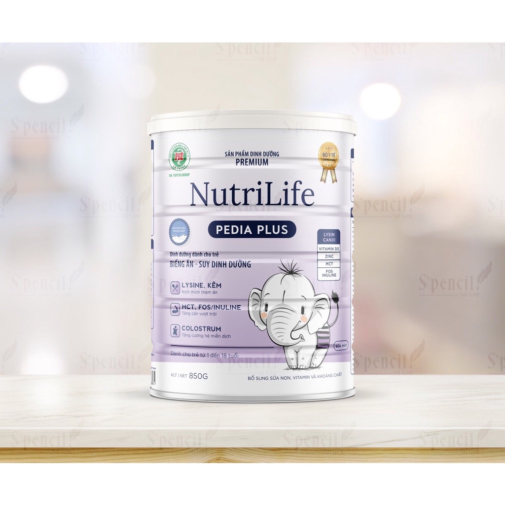 Sữa Bột NutriLife Pedia Plus 900gram dành cho trẻ biếng ăn, suy dinh dưỡng từ 1-18 tuổi