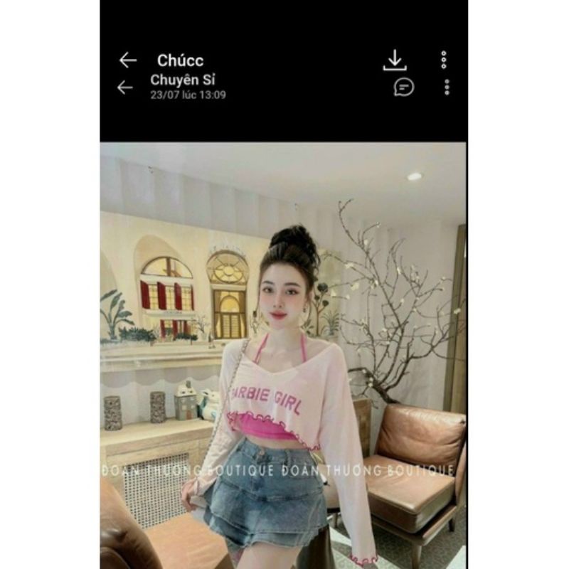SÉT ÁO BARBIE COROPTOP G8 XINH