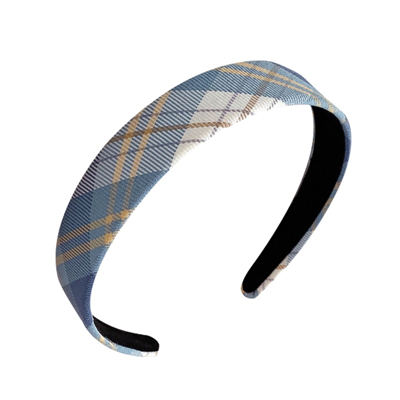 Băng đô cài tóc họa tiết caro đơn giản phong cách Hàn Quốc xinh xắn