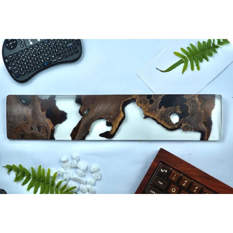 Kê tay bàn phím Gỗ + Resin.Wrist Rest Resin Epoxy