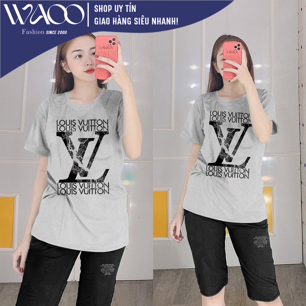Đồ Bộ Mặc Nhà Nữ Quần Lửng Bigsize Thun Cotton Thể Thao Đẹp Dễ Thương Cute Mặc Ngủ Đi Chơi DBN23