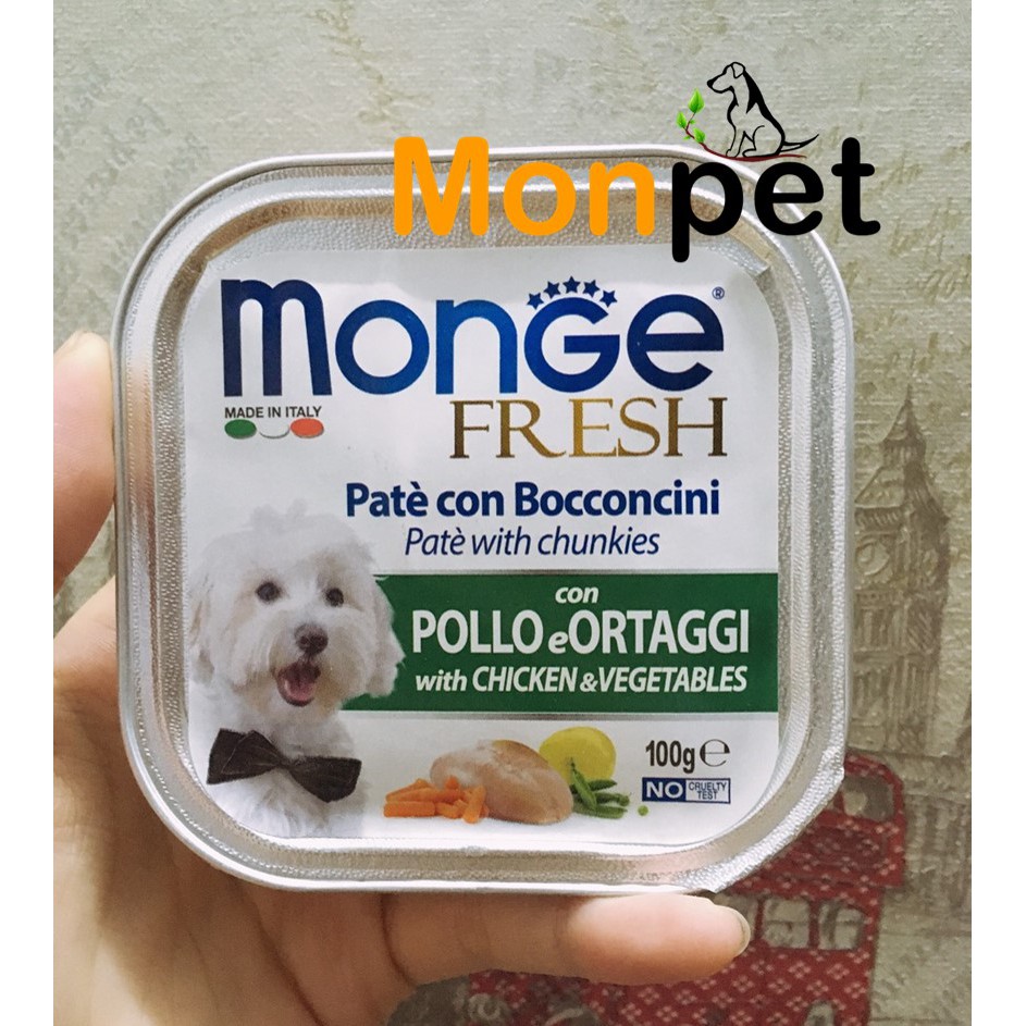 Pate Monge cho chó nhiều vị 100g