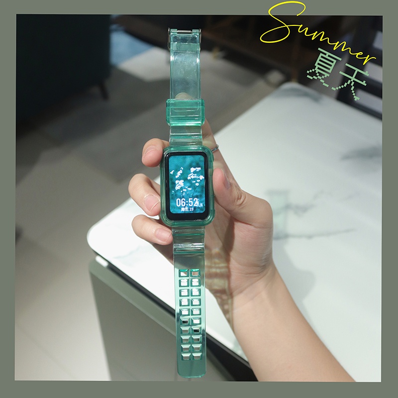 Dây Đeo Silicone Trong Suốt Cho Đồng Hồ Thông Minh Huawei Watch Fit 2