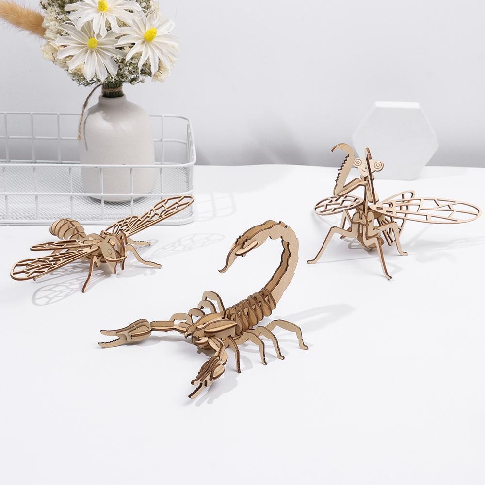 BEBETTERM Bộ Xếp Hình 3D 8 Kiểu Bằng Gỗ