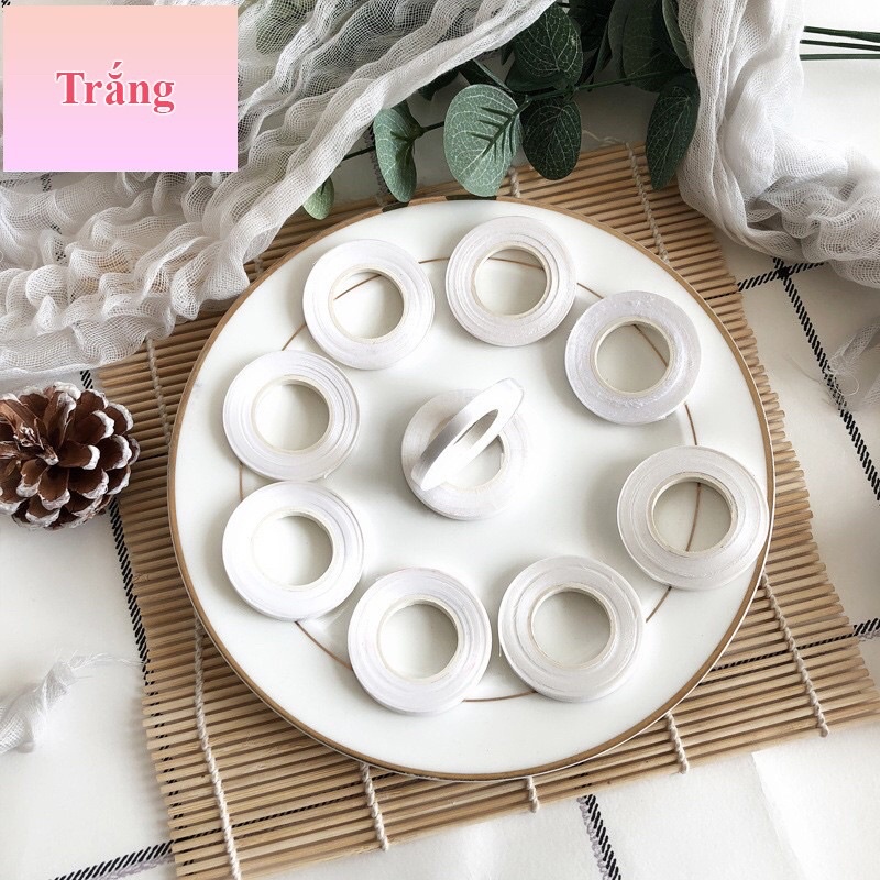 Duy băng cột đuôi bóng mini bản rộng 0,5cm x dài 5m