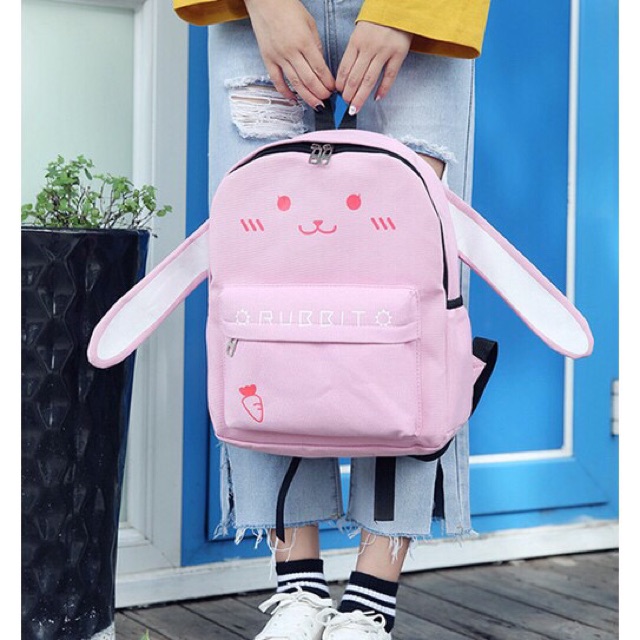 Balo Thời Trang Hàn Quốc Hình Thỏ Mèo Cute