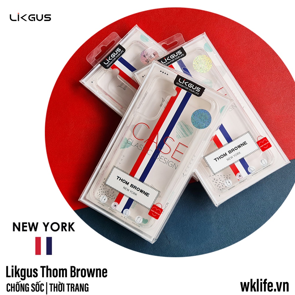 Ốp Samsung S21 Plus S22 Ultra Likgus Thom Browne New York Viền Dẻo Chống Sốc Mặt Lưng PC Cứng